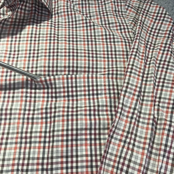 PETER MILLAR Button Up Shirt MENS LG checked plaid 100% COTTON Preppy Adult - Picture 4 of 10